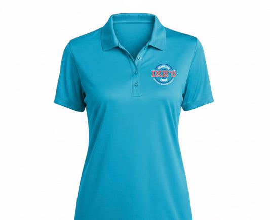 Teal Polo,Embroidered Ike's logo