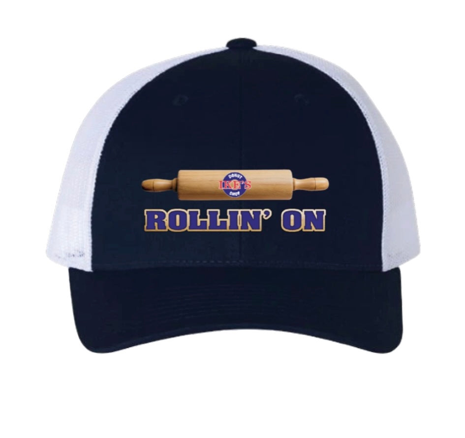 Navy Blue Trucker Hat “Rollin’ On”